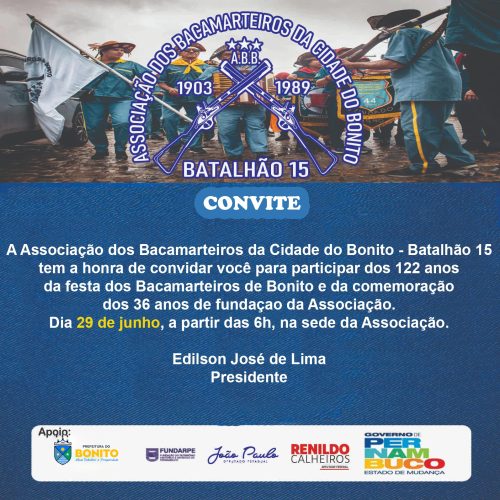 122 anos de festa!
